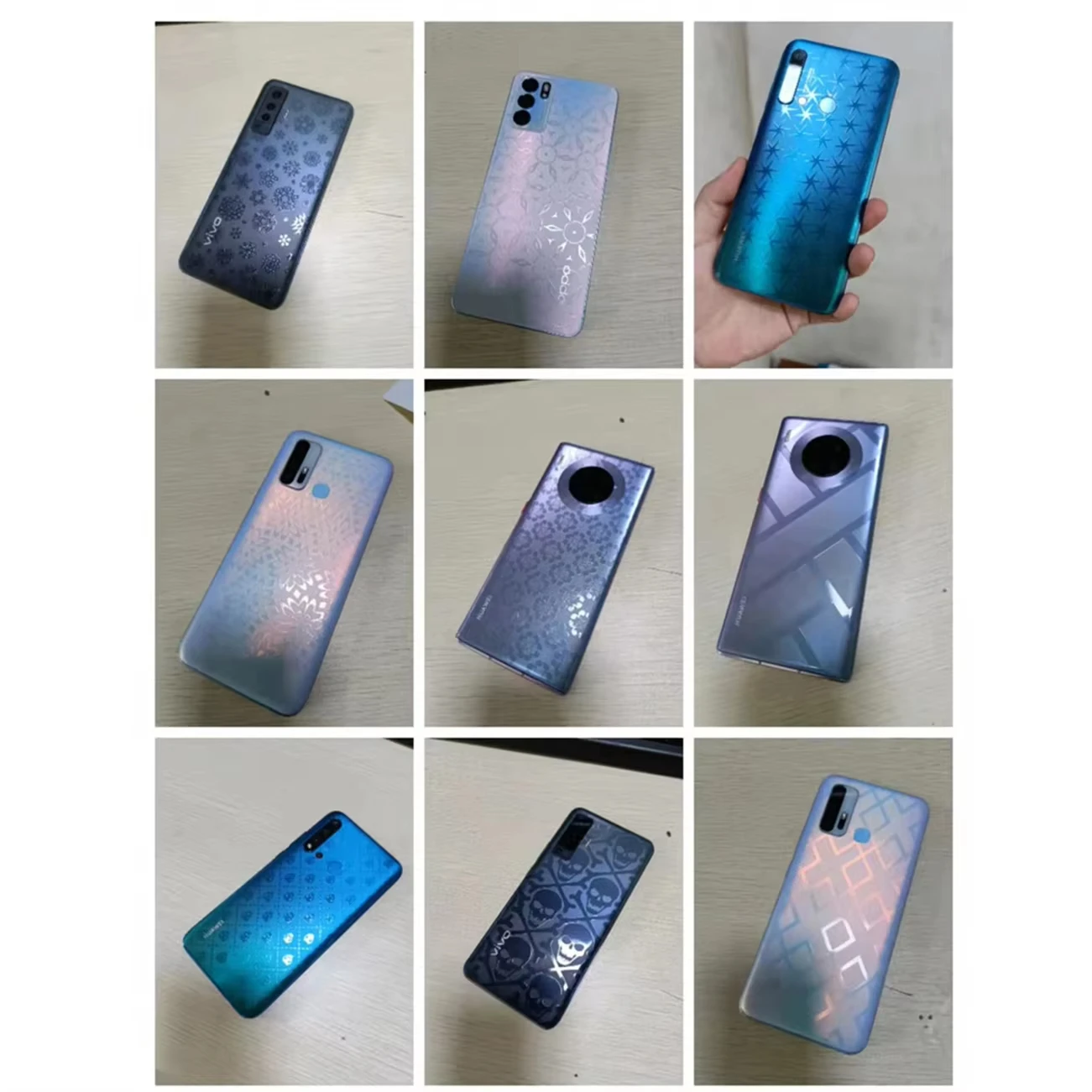 FONLYU ثلاثية الأبعاد تصميم شفاف للهاتف المحمول ملصقات الجلد الخلفي لآلة هيدروجيل الديكور الجلد مع تصميم مخصص DIY الهاتف