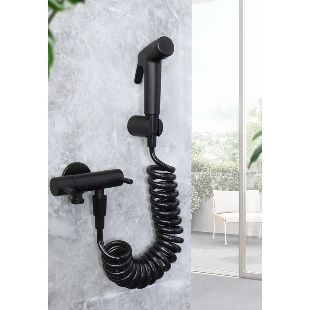 Bidet Faucets Toilet Home Garden Bathroom Fixture Douche Head Handheld Hose Spray Sanitary Shattaf Kit Shower ABS With Holder