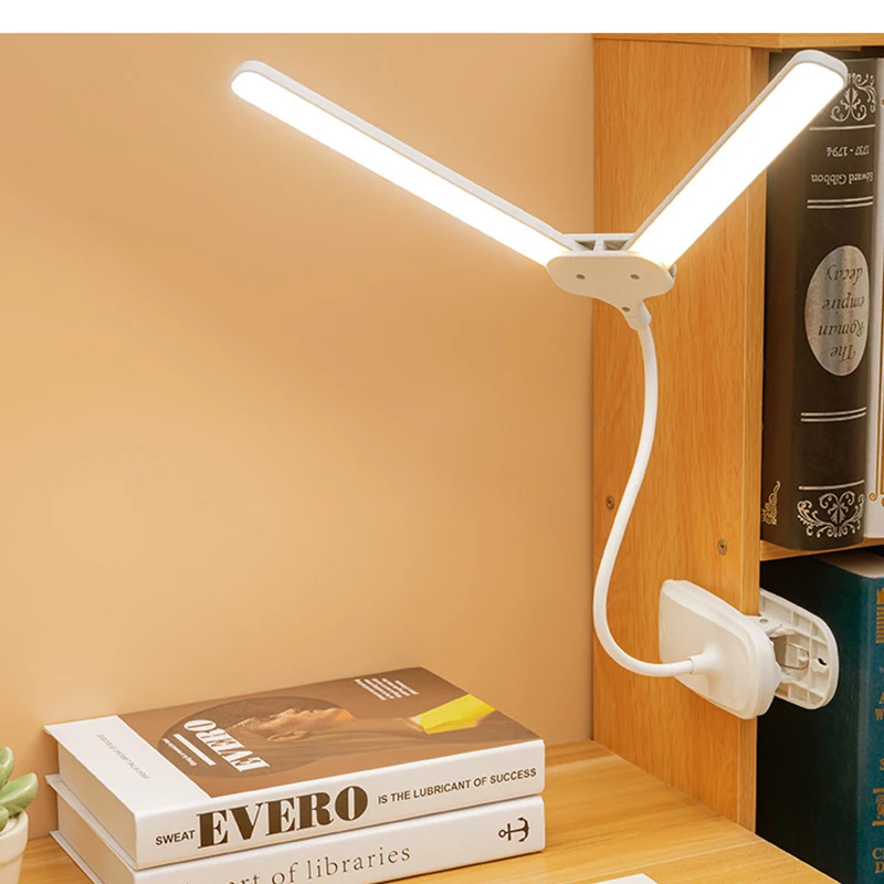 

Clip Table Lamp Office Study Soft Night Light USB Rechargeable LED Light Bedtime Reading Infinitely Dimmable Student Desk Lamp