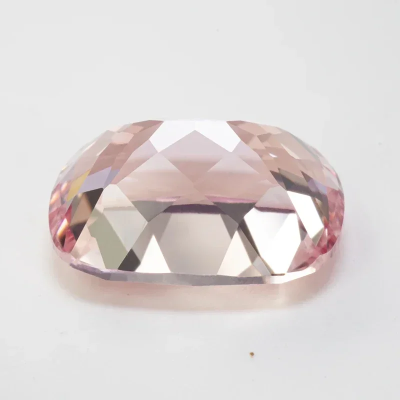 Lab Grown Sapphire Rectangular Cushion Shape Sakura Pink Colour VVS1 Charms DIY for Jewel Making Selectable AGL Certificate