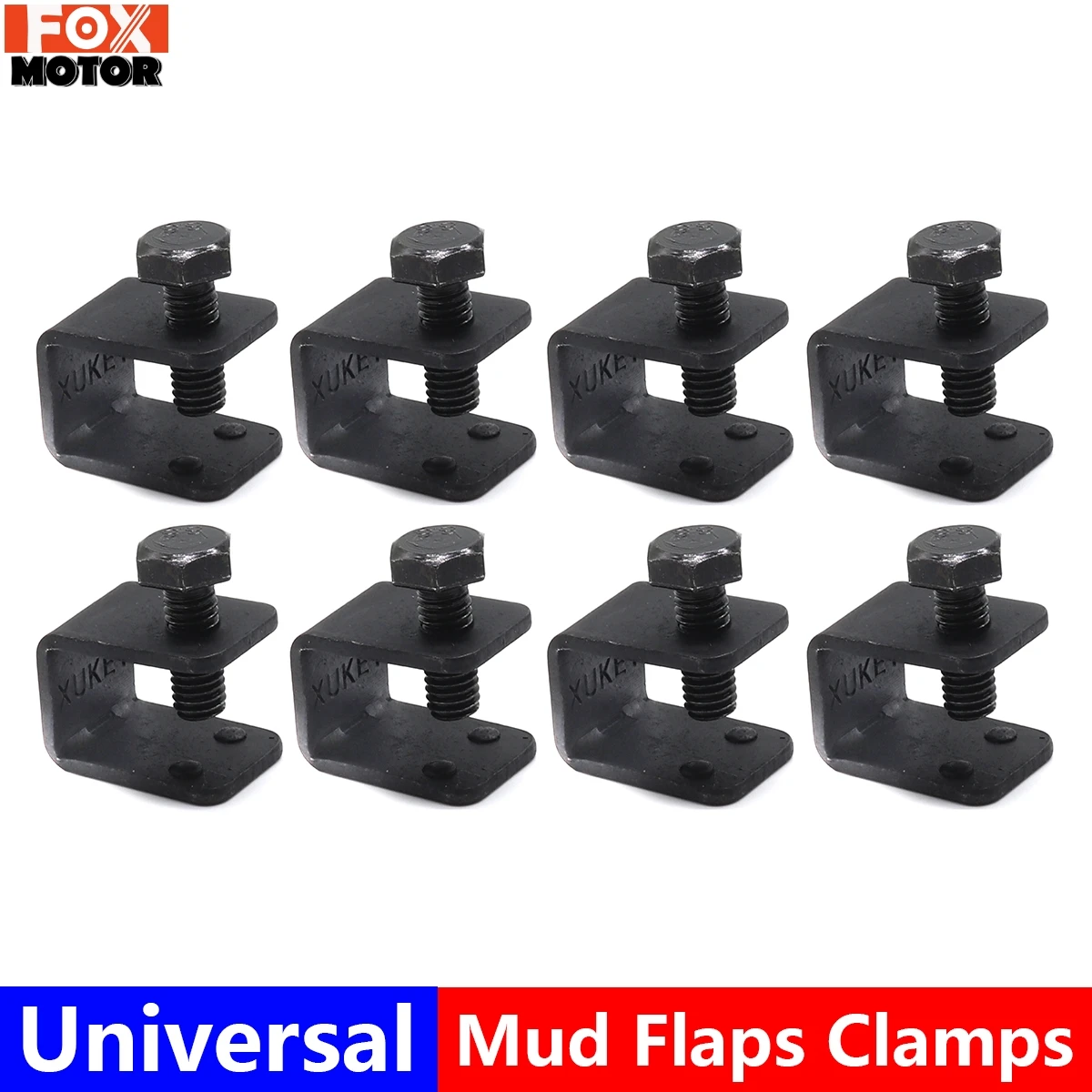 8pc Universal Car Auto Splash Guards Fitting Fixing Black U C Clamps Mud Flaps For Car AUTO With fender flange