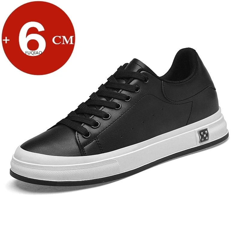 

Fashion Men's Elevator Shoes 6CM Hidden Insoles Leather Sneakers Comfortable Casual Loafers Breathable Trainers Walking Sports
