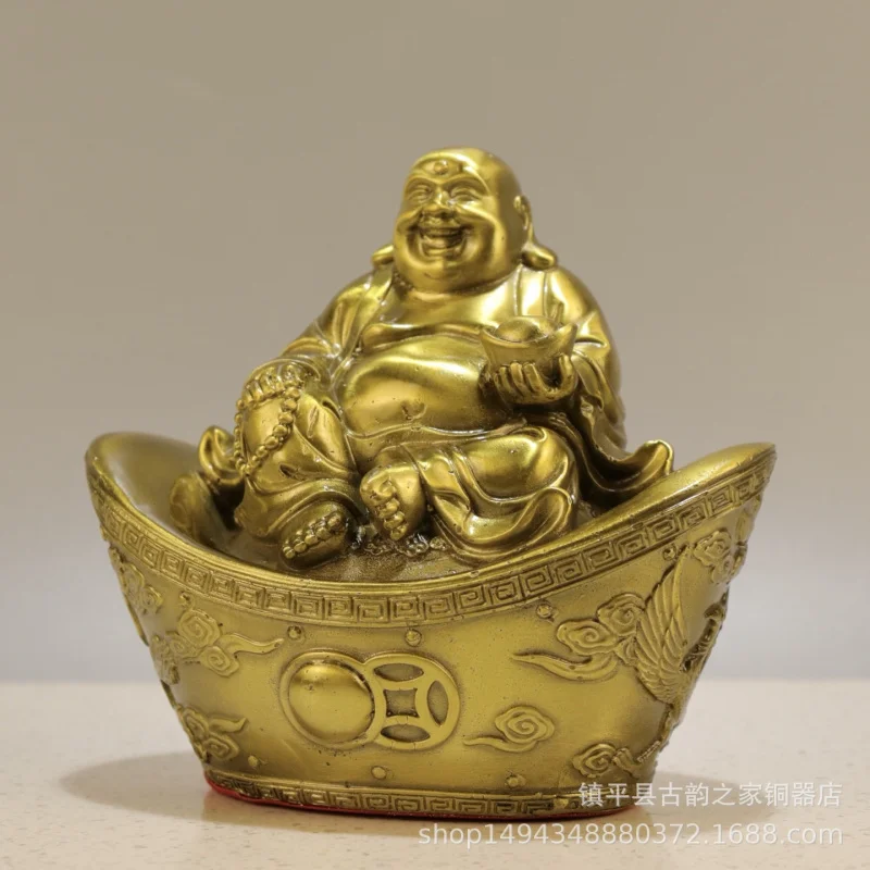 

Statue with Yuanbao Laughing Maitreya Buddha