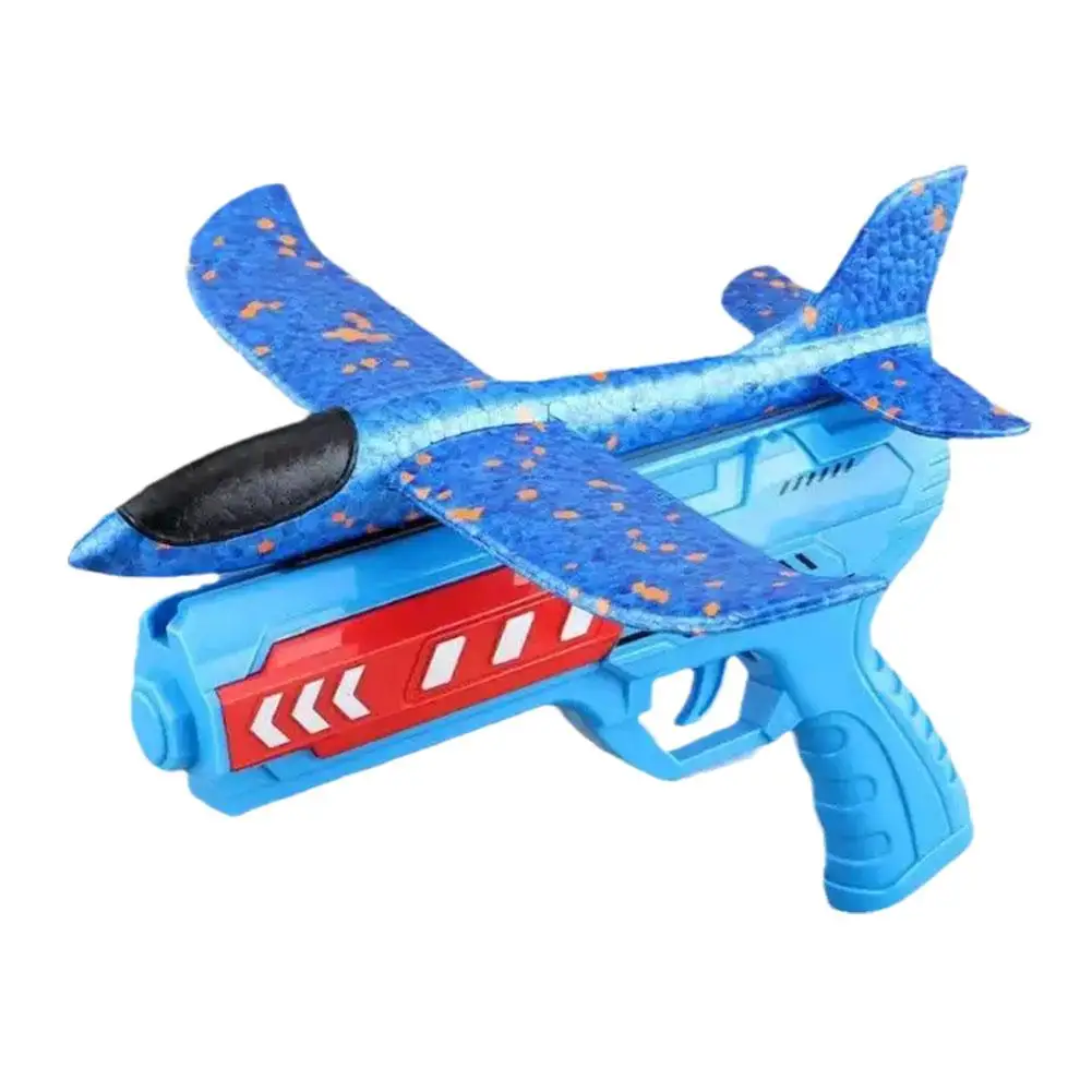 Airplane Launcher Toys Kids Glowing Foam Aircraft Launcher Gun Children\'s Launcher Aircraft Catapult Plane Outdoor Toy P3S3