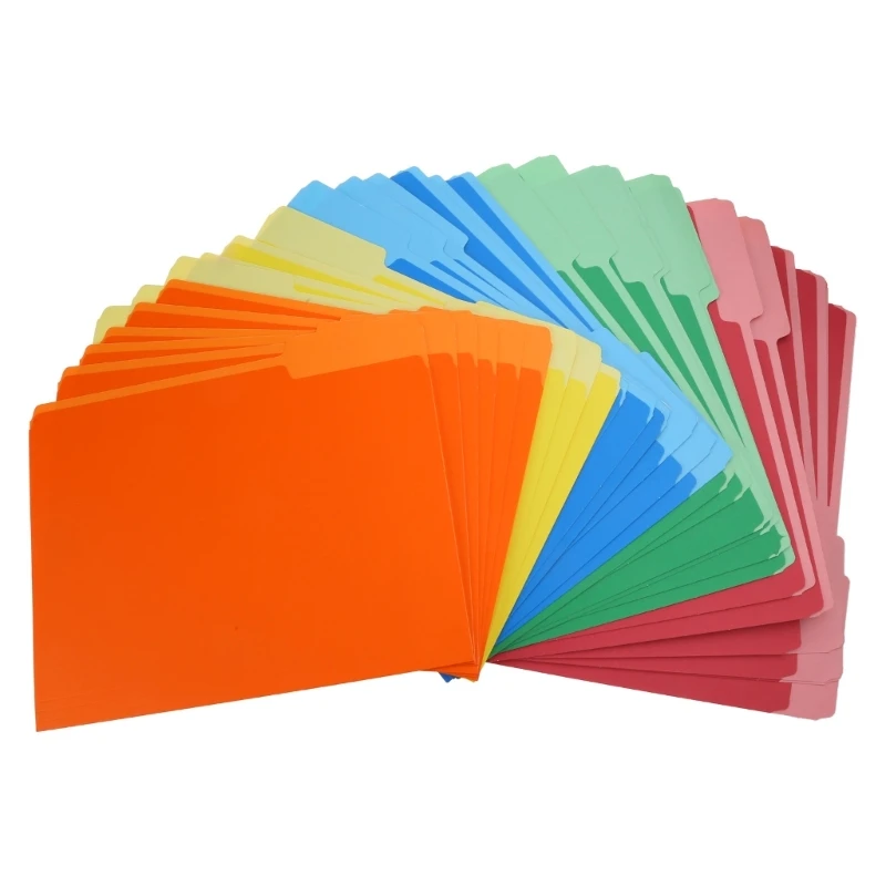 30 Pcs/Set Paper Folders Letter Size Folders for Home School Office Business 87HC