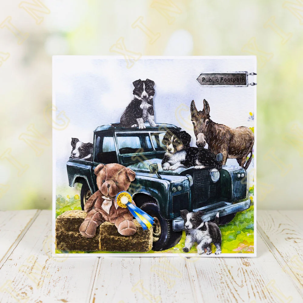 الكلب البغل عربة الدب المعادن قطع يموت DIY بها بنفسك سكرابوكينغ الحرف يموت قطع الإستنسل صانع ألبوم صور قالب اليدوية 2022 جديد