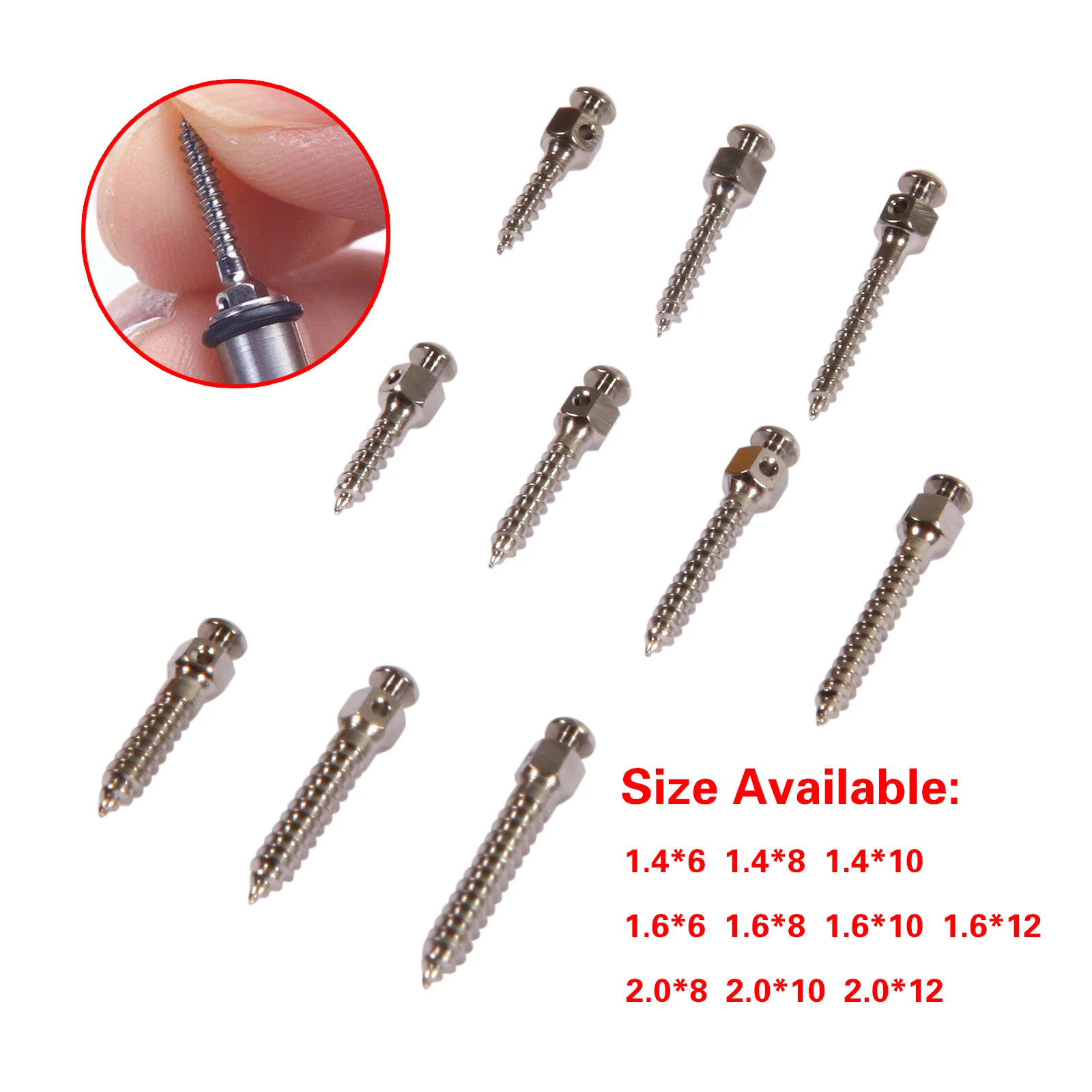 Dental Instrument Orthodontic Micro Implant Mini Double Screw Driver Handle Self-Drill Wrench Titamium Alloys Anchor Nail Teeth