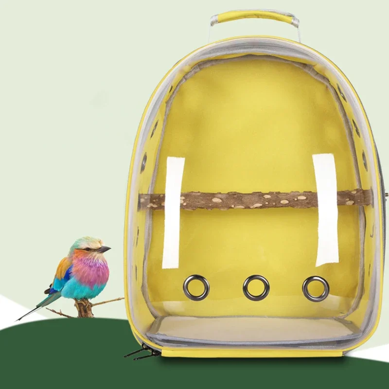 New Bird Carrier Small Pet Travel Bag for Small Parrot Lightweight Portable Backpack Transparent Pet Bird Cage