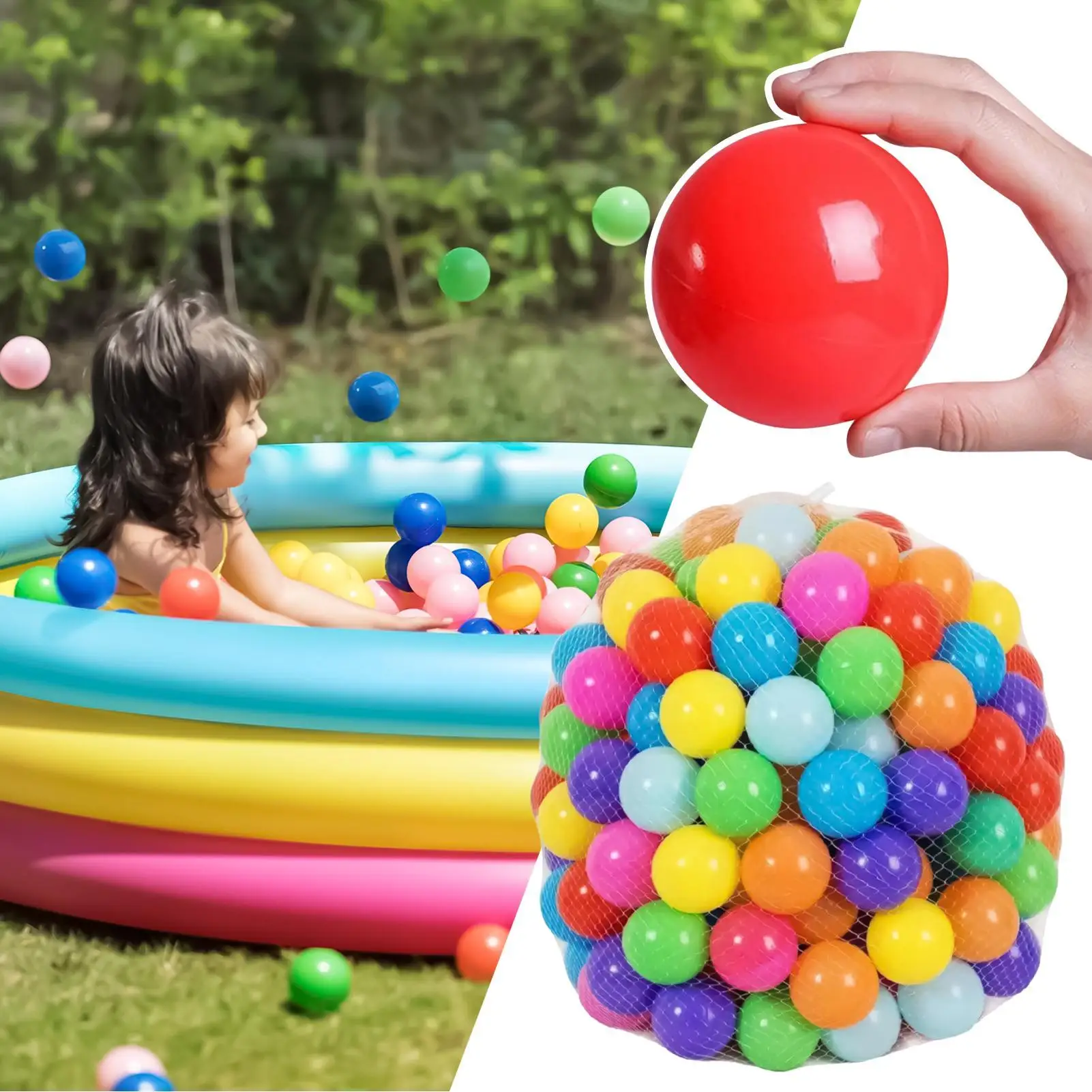 50 pçs bola de esporte ao ar livre colorido água macia piscina oceano onda bola bebê eco-friendly estresse bola de ar tenda brinquedos para crianças