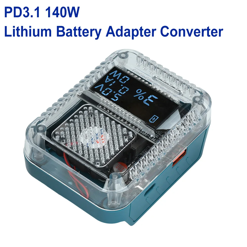 

Lithium Battery Adapter Converter PD3.1 140W Digital Display Adapter Bidirectional Charging Discharging USB Type-C Power Supply