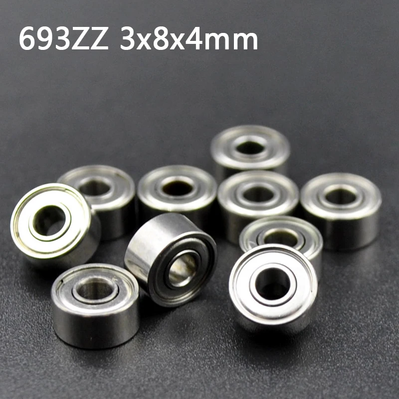 

Ball Bearings 693ZZ 3x8x4mm Deep Groove Miniature Bearings For Skateboard Scooter 3D Printers Bearings