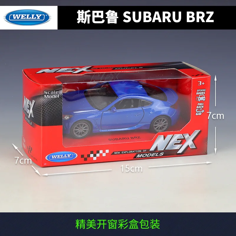 WELLY 1:36 SUBARU BRZ High Simulation Diecast Car Metal Alloy Model Car Children\'s toys collection gifts BD31