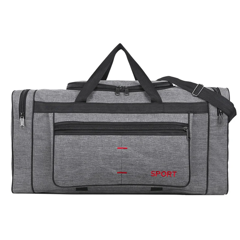 Large Capacity Folding Duffle Bag Travel Clothes Storage Bags Zipper Oxford Weekend Bag Thin Portable Moving Luggage Hand Bag