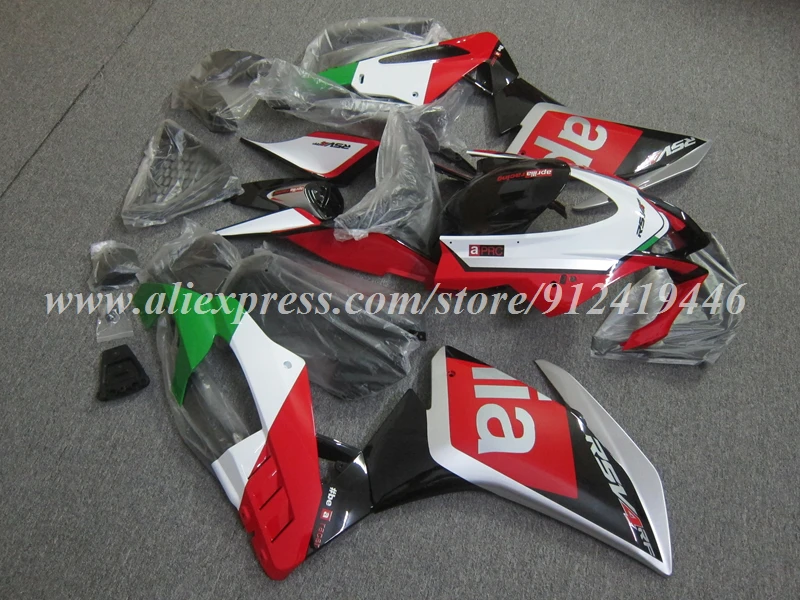 4Gifts New ABS Whole Fairings Kit Fit For Aprilia RSV4 1000 2016 2017 2018 2019 16 17 18 19 Bodywork Set Red Green