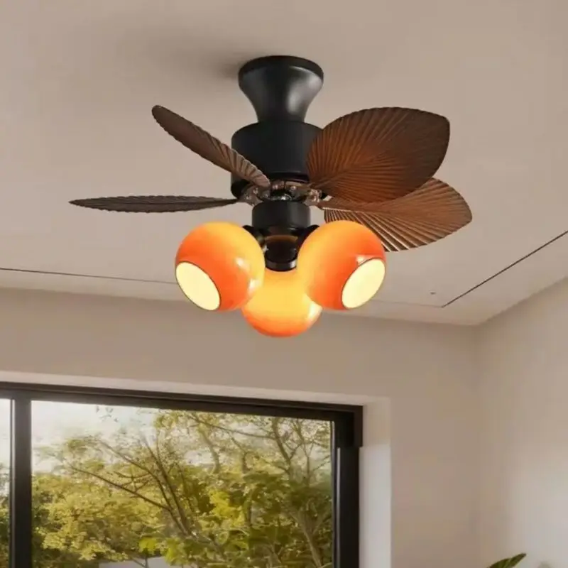 

Простой современный светодиодный потолочный вентилятор с пультом дистанционного управления, креативный светильник в форме листа кокоса, лампы для гостиной, украшение для дома, люстра.