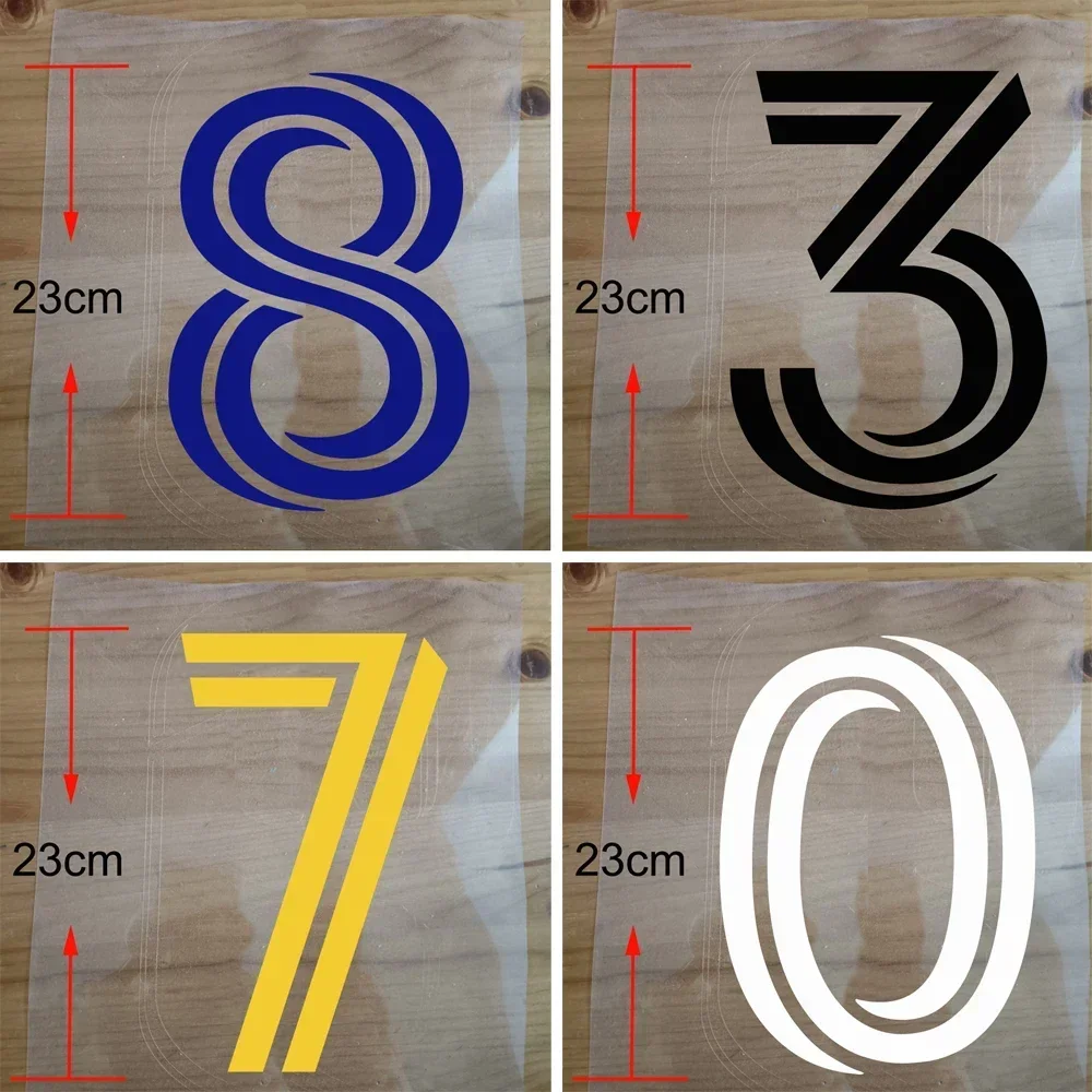 Número de vinilo de transferencia de calor para planchar, tela de Jersey, camisetas, bolsas de ropa, impresión DIY, personalizado, Wite, negro, azul, otro