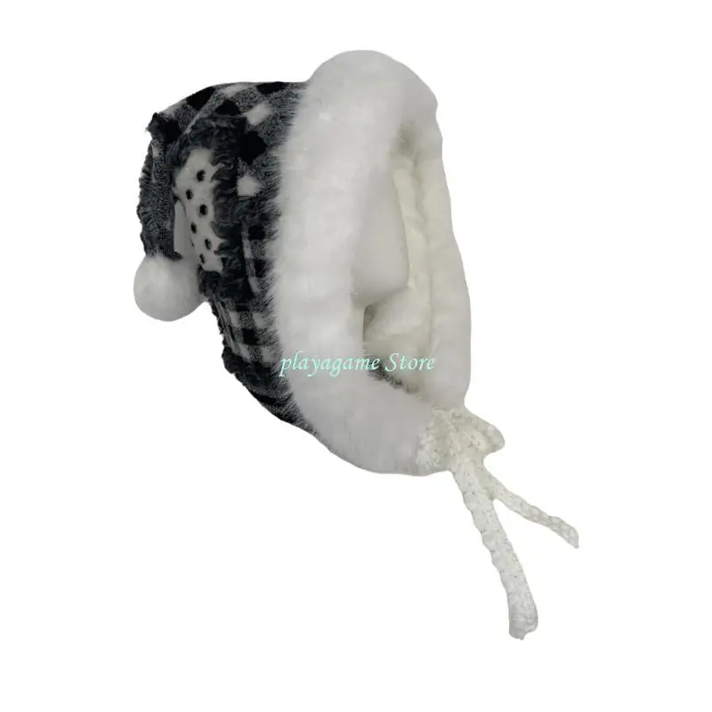 Y88A Sombrero bruja, gorro cálido para exteriores, ropa calle para adolescentes, gorra con calavera para esquiar, sombrero