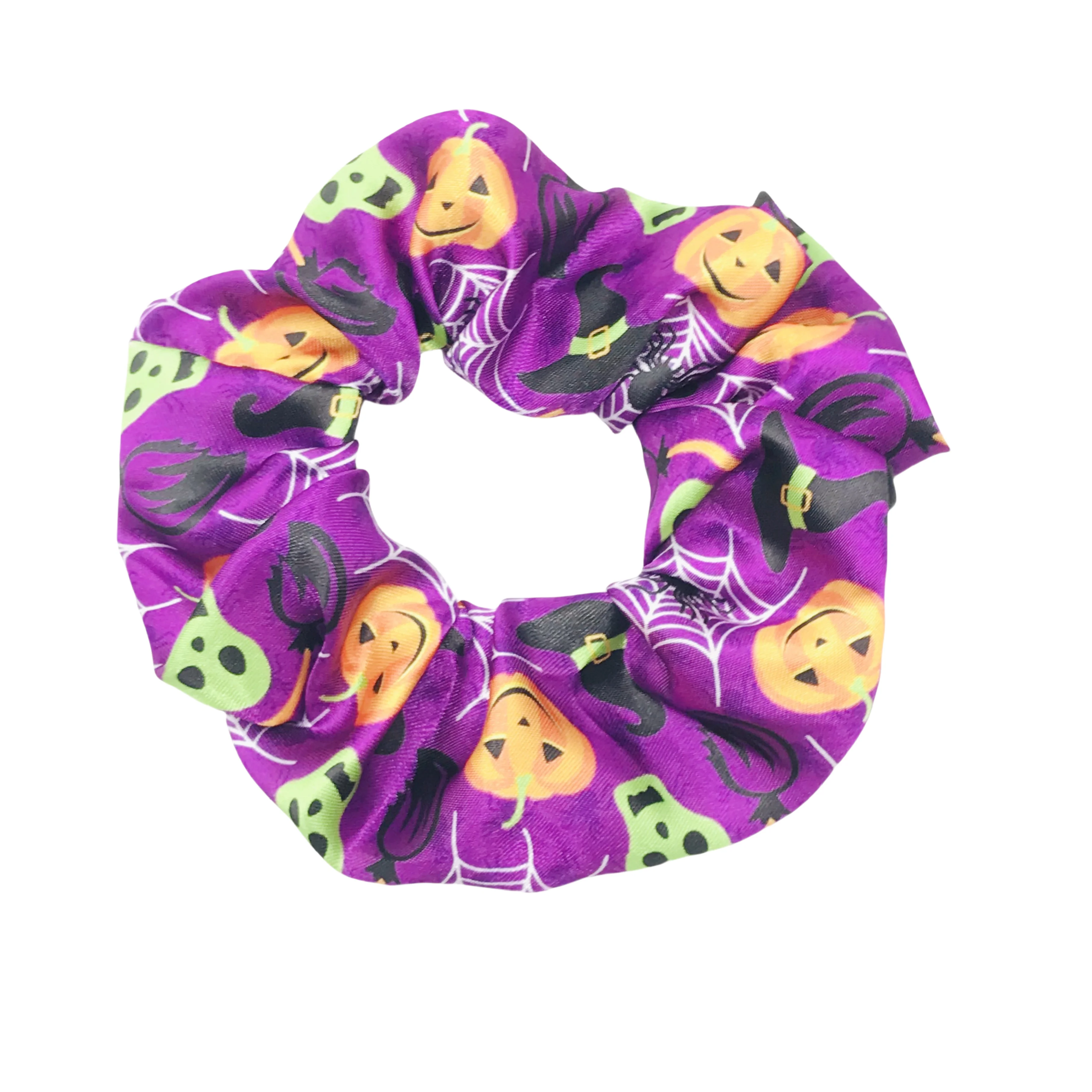 5/20pcs Halloweek Pumpkin Skull head Hair Scrunchies Wholesale Elastic Band Scrunchy Bun Girls Ponytail Holder Wholesale