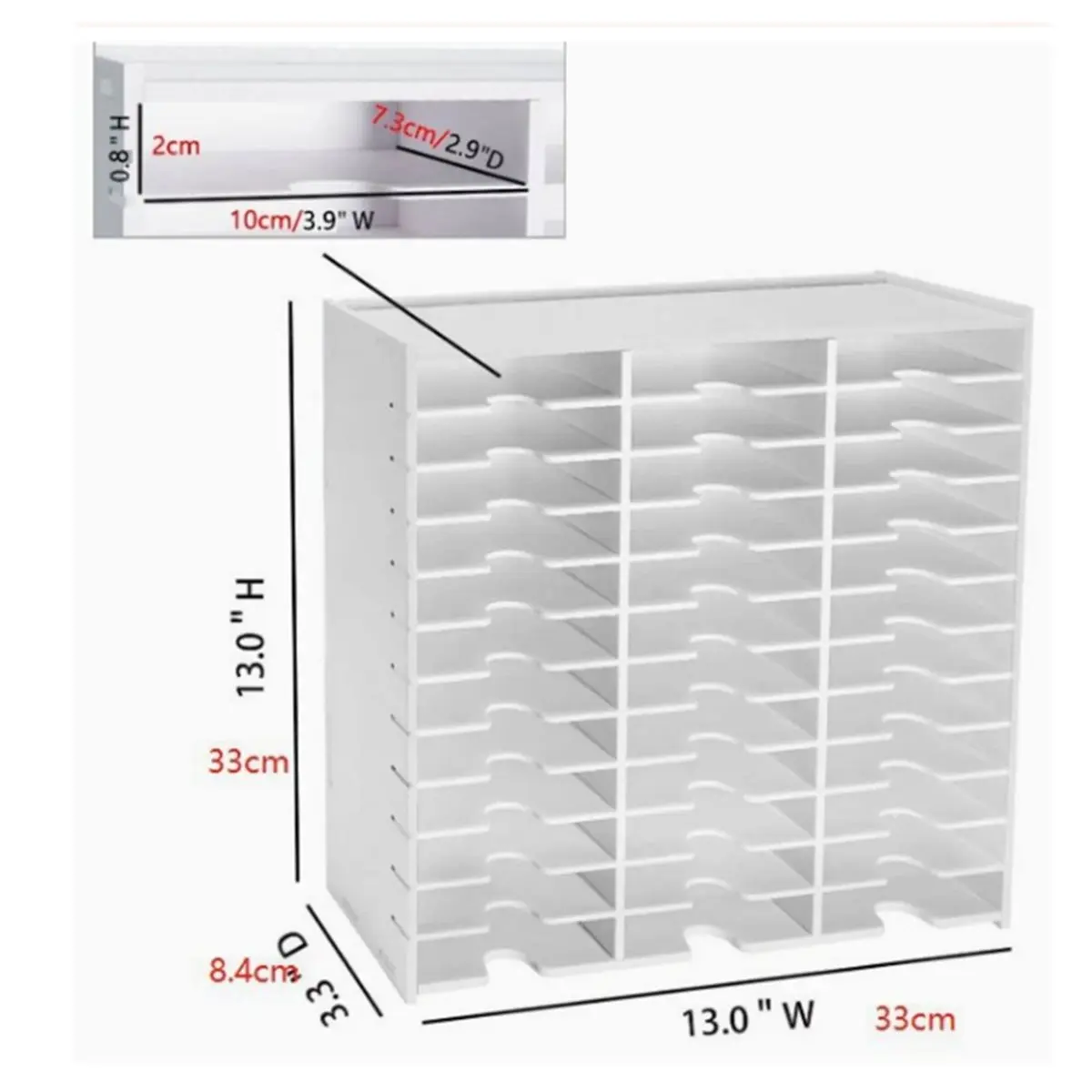 36 Grids Ink Pad Storage Rack, Wall-Mountable Stamp Pad Organizer Holder Compatible with Standard Size Ink Pads