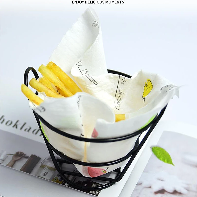 Корзина для картофеля фри, ведро для закусок, корзина для хранения жареных куриных чипсов, корзина для жарки еды, ситечко для масла, креативный контейнер для посуды