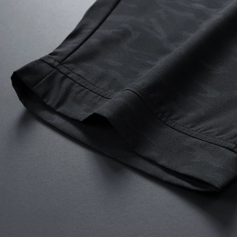 New Men'S Summer Running Sports Basketball Camouflage Shorts Korean Fashionable Casual Loose Ice Silk Quick Drying 7-Point Pants