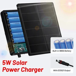 5W Waterproof Solar Battery Charger with Lifepo4 Battery 5V 6V Solar Panel Power DC5521 For CCTV Camera Security Cam Outdoor