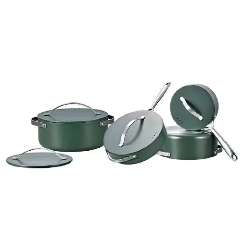 Best-selling 8-piece Household Pots and Pans Non-stick Cookware Set, New Hot-selling Pot Set Cooking