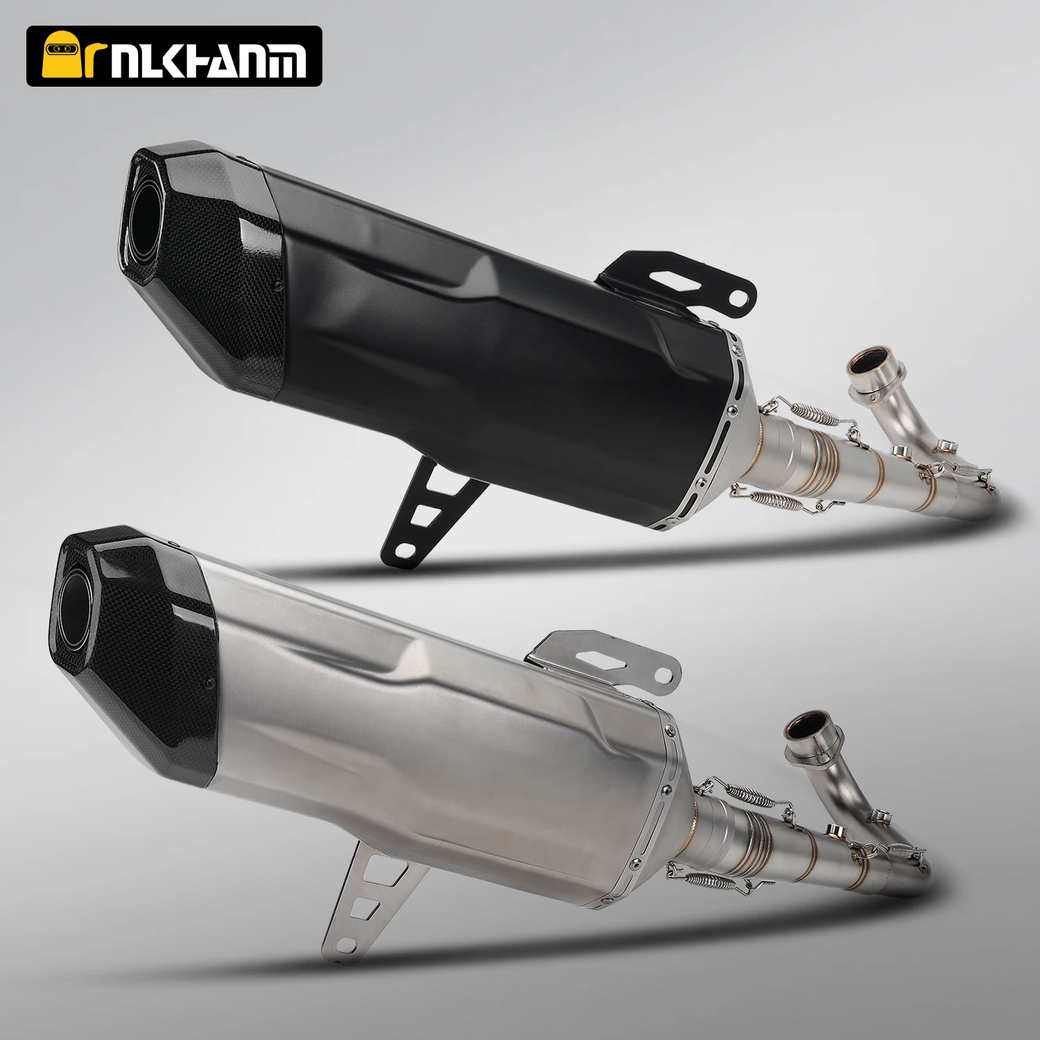 

ZONTES 368G/E motorcycle exhaust system modification full section with AK muffler for 368G 368E