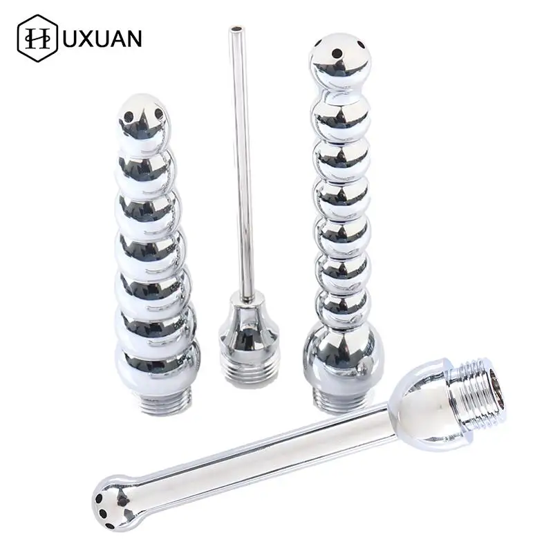 Stainless Steel Bidet Faucets Rushed Anal Douche Shower Cleaning Enemator Enema Metal Anal Cleaner Butt Plugs Tap