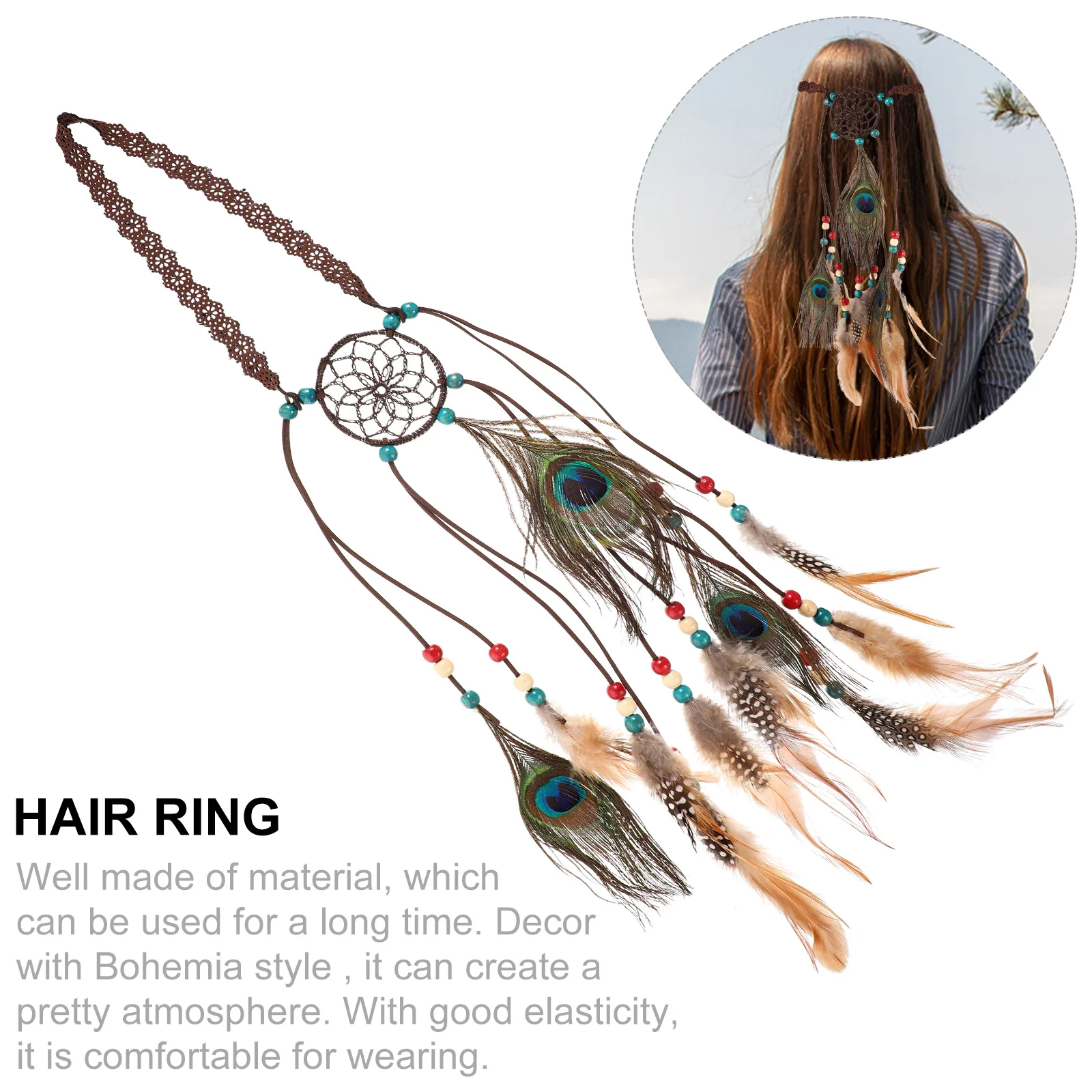 

Bohemia Elastic Hair Ring Handmade Durable Stretchy Headband Girls Birthday Gift Hair Accessories Hairband