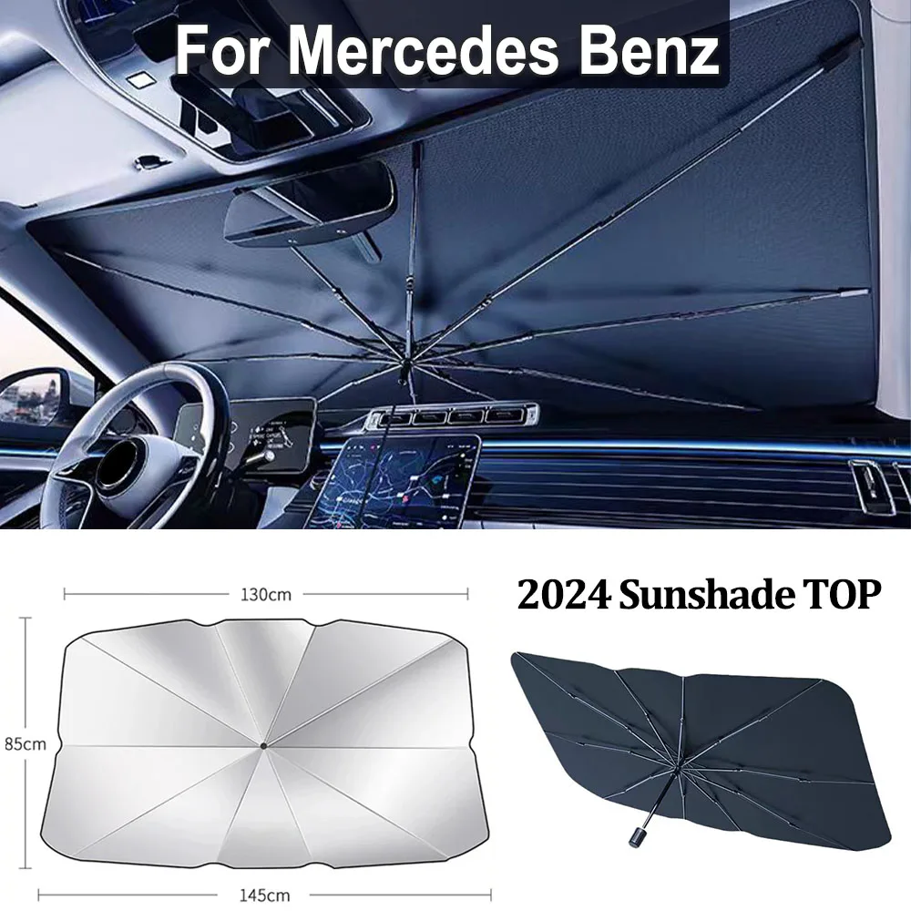 Car Front SunShade For Mercedes Benz  AMG A B C E S G Class GLC CLE CLA GLB GLS A C E S G Class Car Sunshade Windshield Umbrella