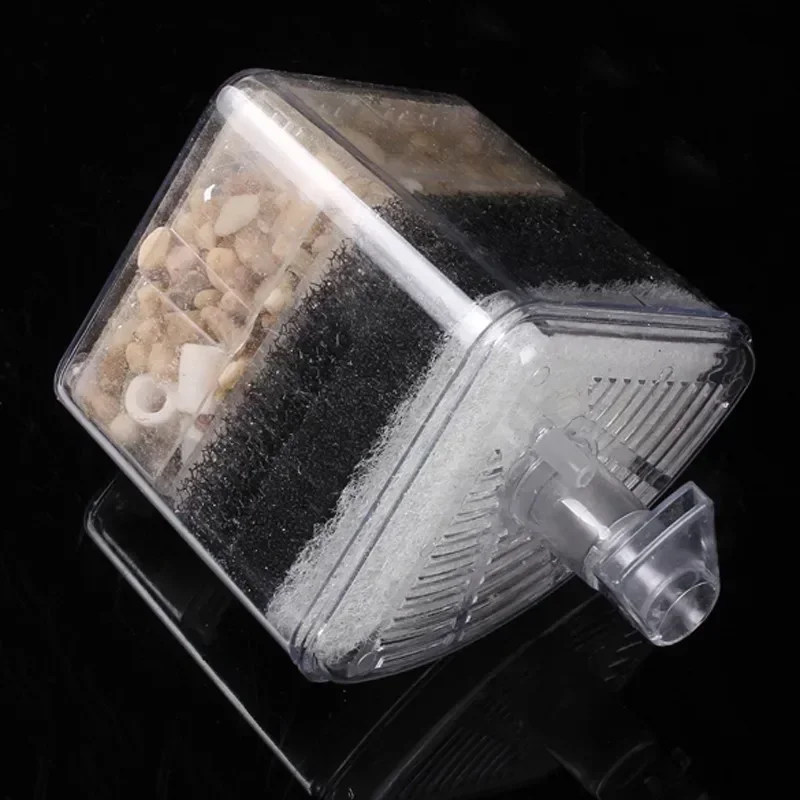 10*8*12cm Reusable Biochemical Fish Tank Aquarium Corner Air Bubble Filter Fish Tank Air Driven Bio Sponge Stone Filter