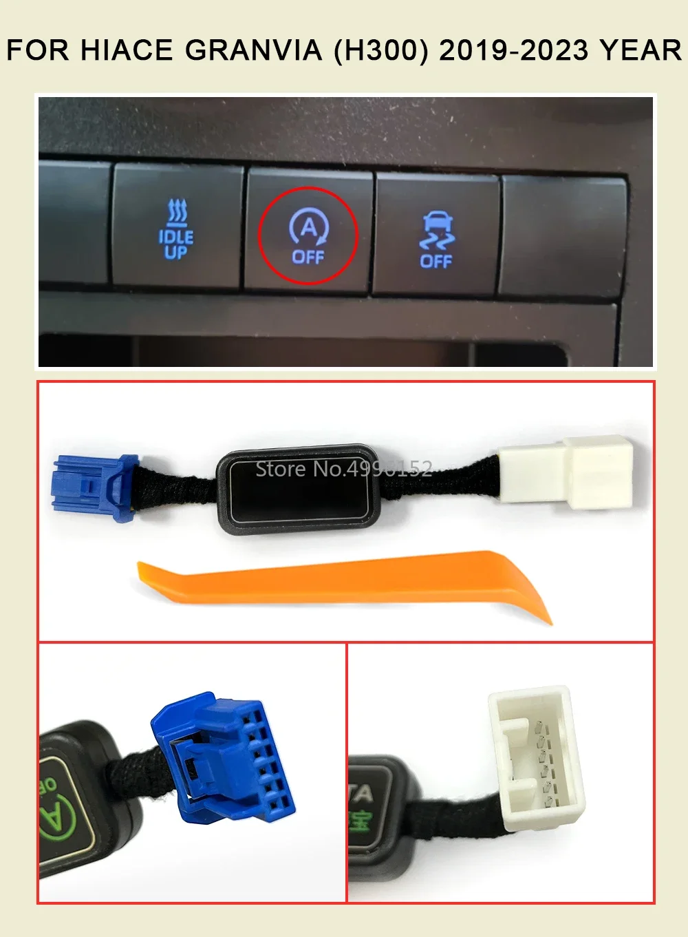 For Toyota Hiace Granvia H300 2019-2024 Car Auto Start & Stop Canceller Stop Start Engine Eliminator Device Plug Disable Cable