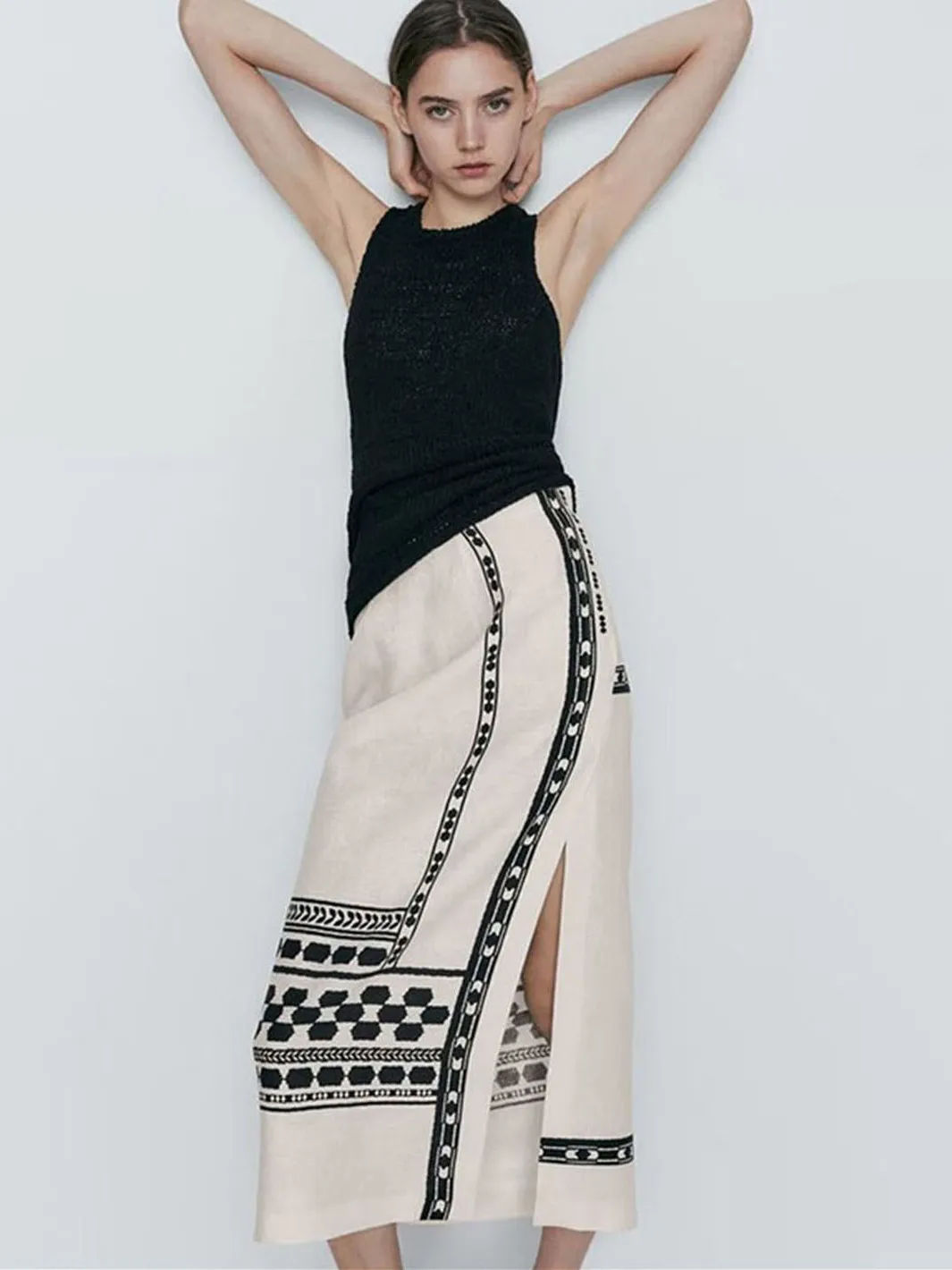 通勤用スカート セクシーなサイドスリットデザイン 新着 レディースファッション ポリエステル繊維 通勤用