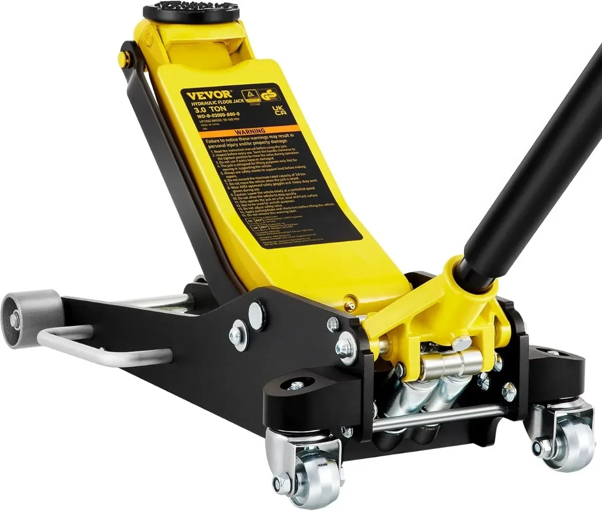 Low Profile ,Aluminum and Steel Racing Floor Jack with Dual Pistons Quick Lift Pump for Sport Utility Vehicle