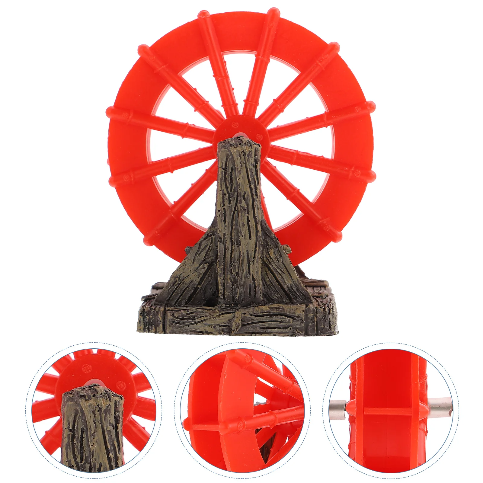 Aquarium Accessories Ornaments Decor Desktop Windmill Inflatable Resin Fake Decorations