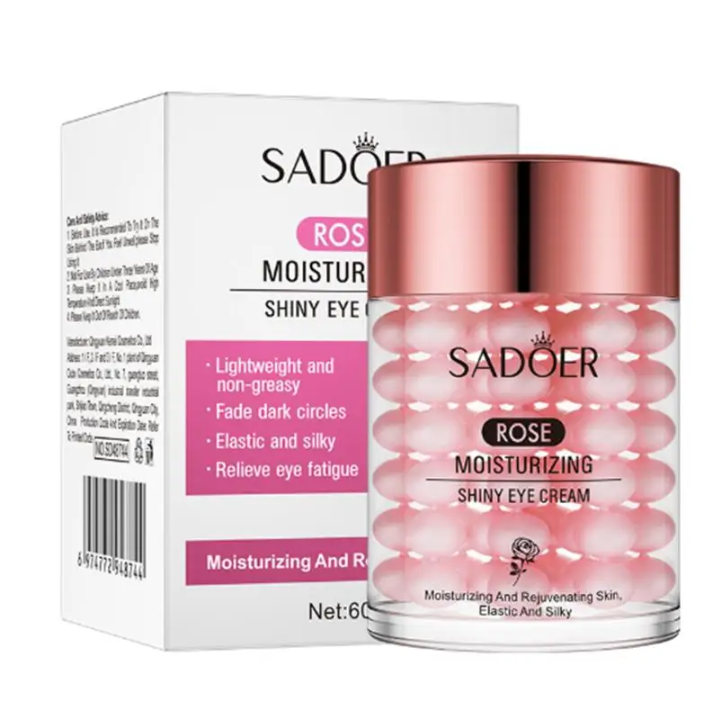 Sadoer rosa creme para os olhos anti círculos escuros remoção sacos de olho endurecimento hidratante beleza cremes para os olhos produtos de cuidados com a pele