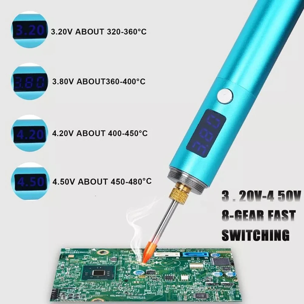 

Automatic Shutdown Rechargeable Soldering Iron Fast Heat Soldering Iron High Temperature Resistance Small Size Field Repair Work