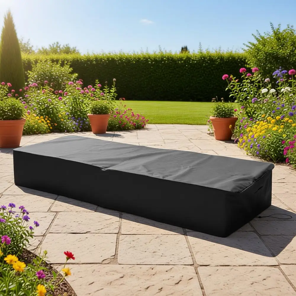 

Outdoor Waterproof Chaise Lounge Cover, Gray