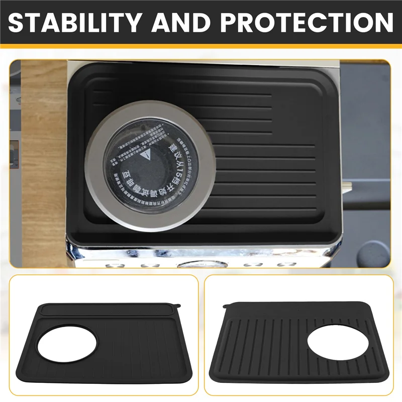 【الشخاص المفضلون】ملحقات ماكينة الإسبريسو – لـ Breville 878/881 حصيرة العبث المتوافقة ومحطة الدك باللون الأسود