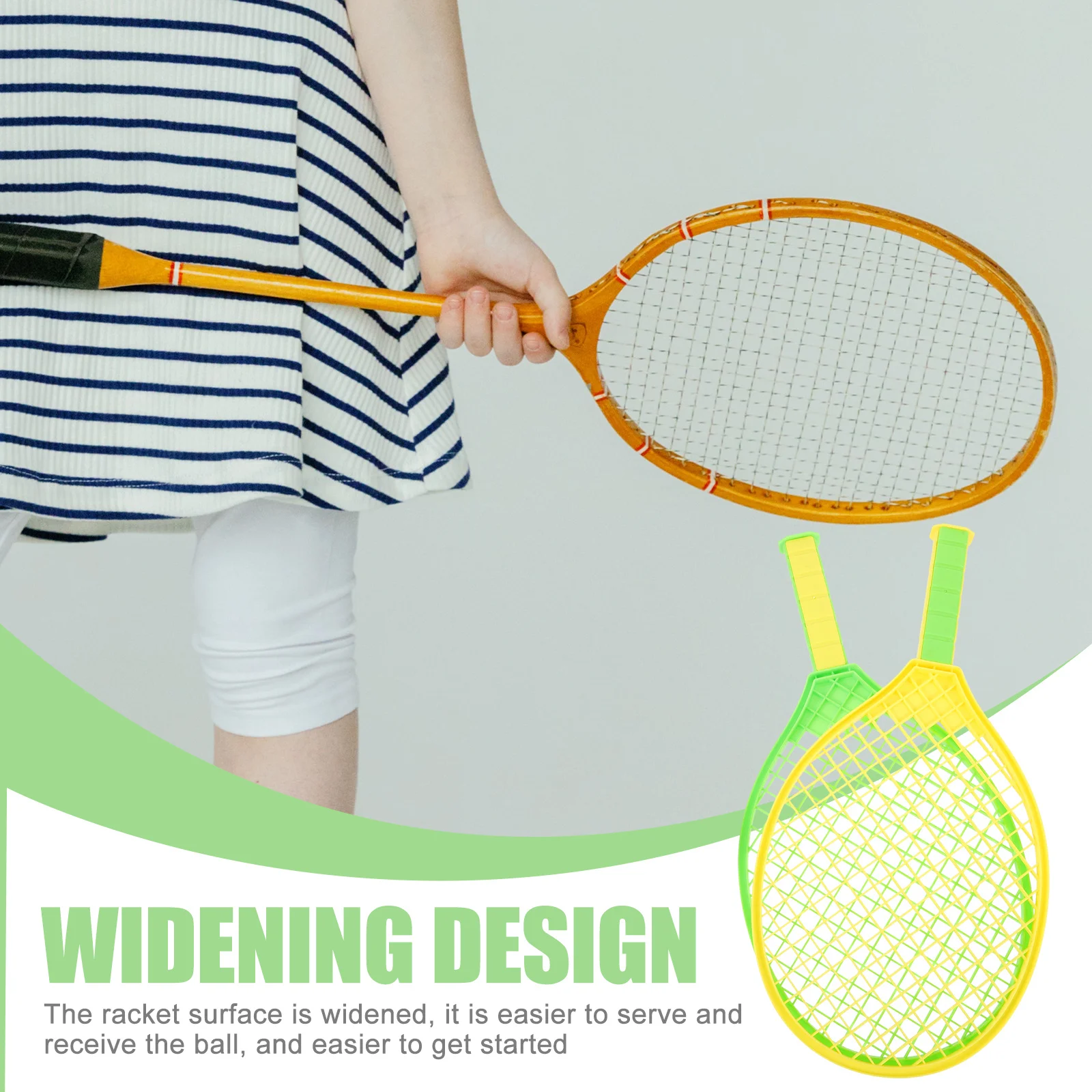 

1Set Badminton Racket Kit for Kids Outdoor Sports Hand Eye Coordination Portable Badminton Set with Balls Kids Racket