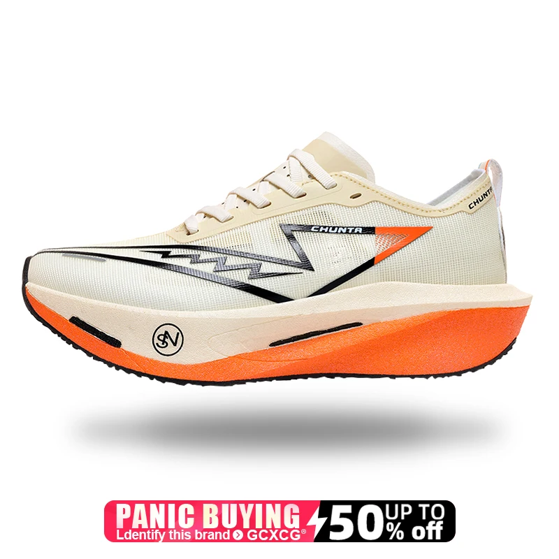 

Men Shoes Sports Running Carbon Board Speciality Marathon Breathable Lightweight Women Comfortable Chunta Nonskid Sneakers