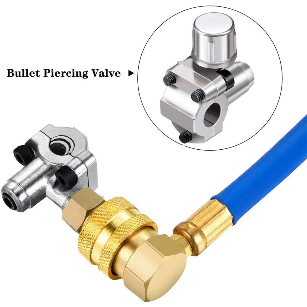 3-in-1 Piercing Valves Piercing Puncture Valve With Spanner Line Tap Valve For Air Conditioner Refrigerator With Hexagon Wrench