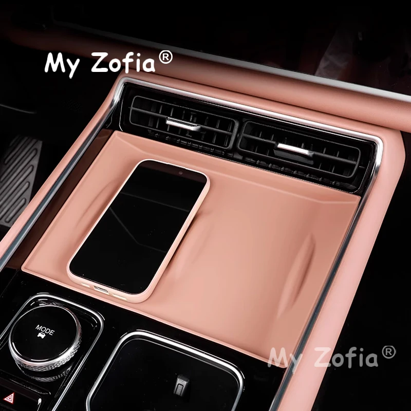 لشيري تيجو 9 2025 2026 سيارة سيليكون التحكم المركزي شحن لاسلكي المضادة للانزلاق حامي حصيرة حامل هاتف منصات اكسسوارات #3