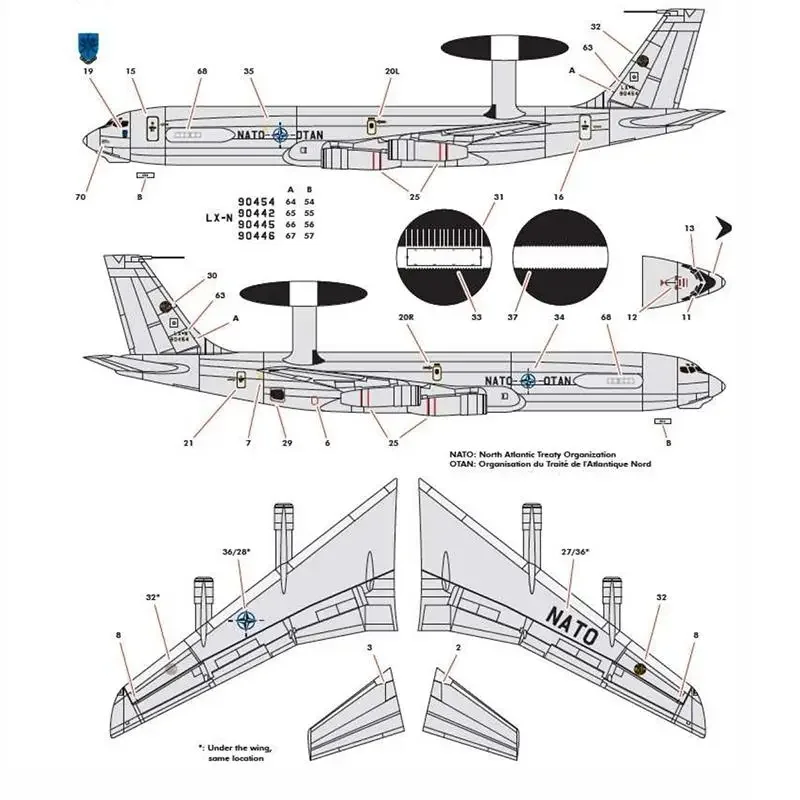 Academy 12629 1/144 Scale USAF E-3G Sentry “AEW&C” Model Kit