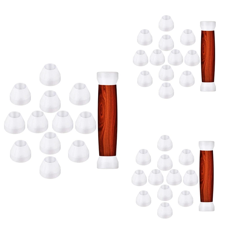 36 шт., белые втулки для ручек, антипригарные искусственные втулки, синтетические втулки для токарной обработки