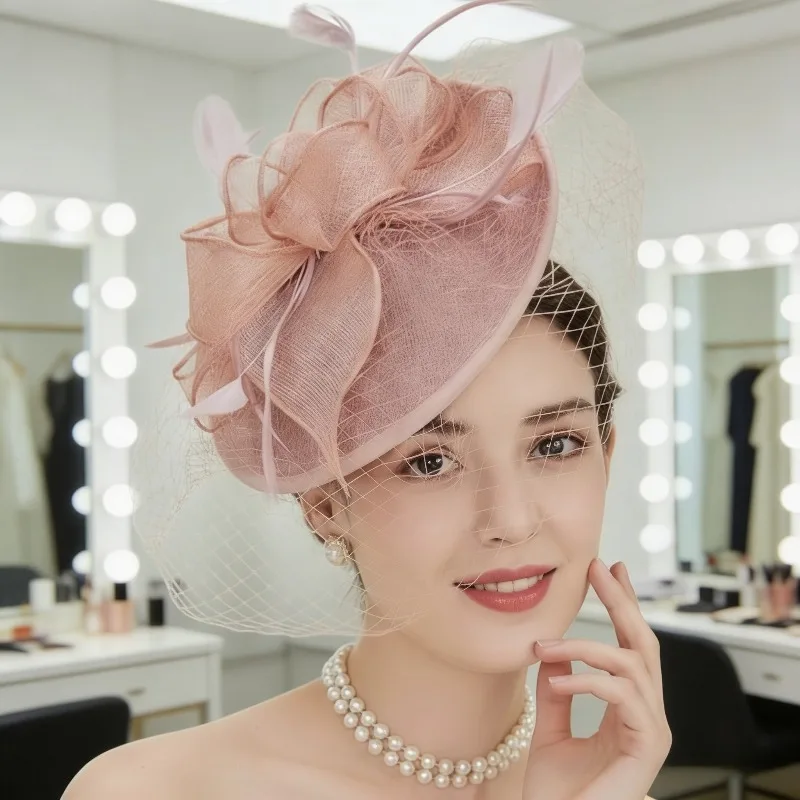 

Elegant Derby Hat Women's Party Hat Bridal Wedding Show Competition Fancy Flower Headwear Dress Headwear Fascinator