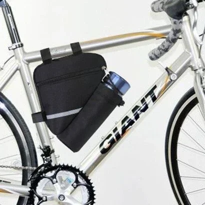 

Waterproof Bike Triangle Frame Bag - Reflective Cycling Storage Pack/ Detachable Water Bottle Holder (Durable Canvas, 2 Styles