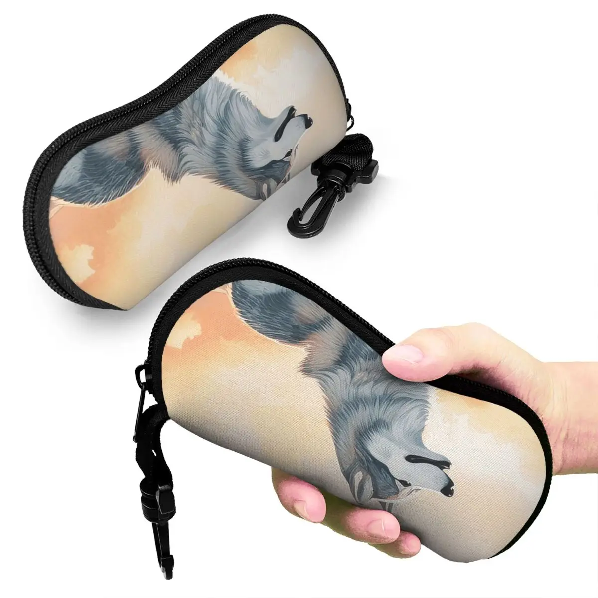 

Сибирский хаски в горах, чехол для очков, защитная коробка для солнцезащитных очков, женская и мужская мягкая сумка для очков, сумка