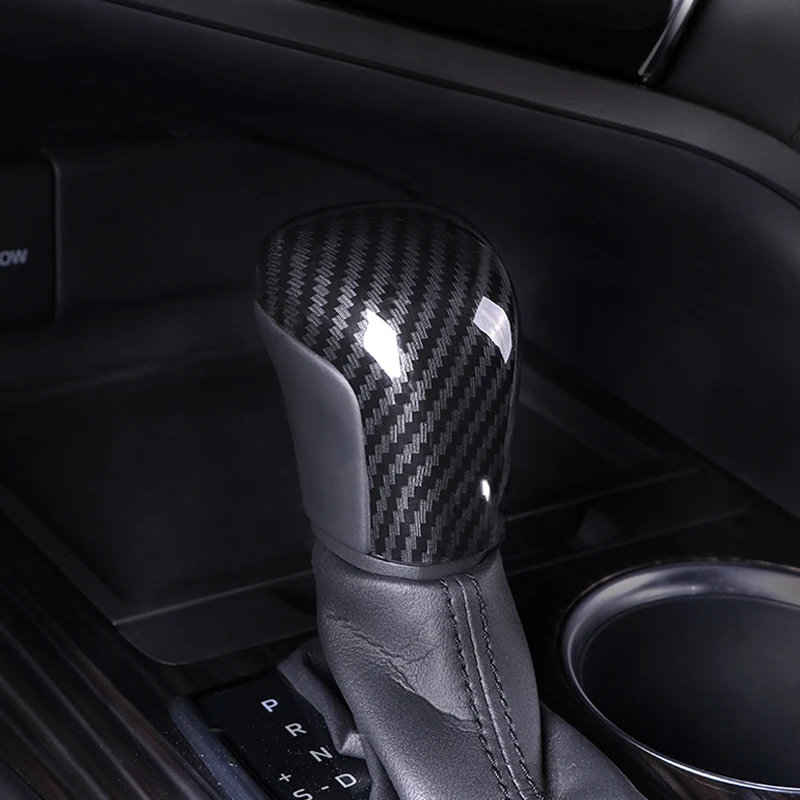 Interior Gear Shift Knob Cap Cover Trims For Toyota Camry Corolla Yaris Cross Avalon Suzuki Swace Accessories Carbon Fiber